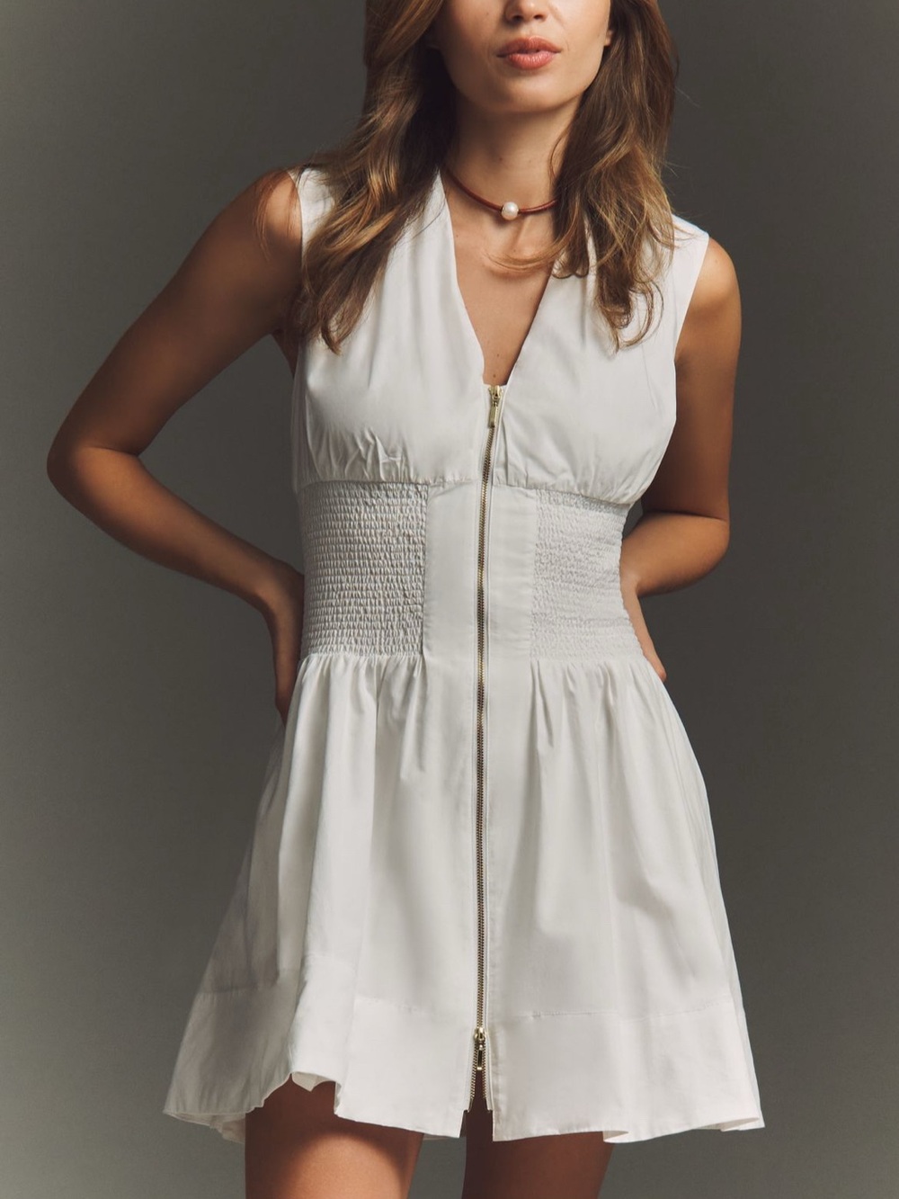 Anthropologie Zip-Front mini Dress